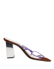 Dolce & Gabbana Silberne Blockabsatz Sandalen zum Reinschlüpfen