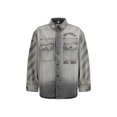 Off-White Grau Jeanshemd