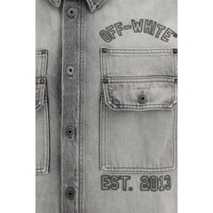 Off-White Grau Jeanshemd