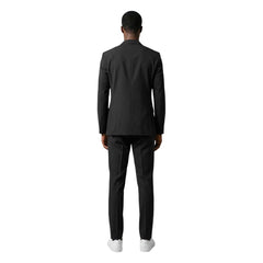 Mulish Black Polyester Three-Piece Suit