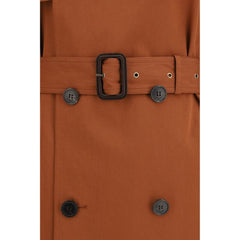 Saint Laurent Brauner Baumwoll-Trenchcoat