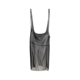 Prada Black Polyester Midi Skirt