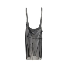 Prada Black Polyester Midi Skirt