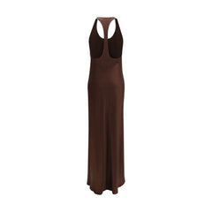 Staud Braunes Freizeitkleid aus Azetat