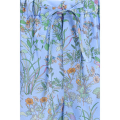Gucci Blue Silk Bermuda Shorts