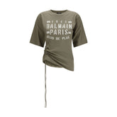 Balmain Zweifarbiges Baumwoll-T-Shirt