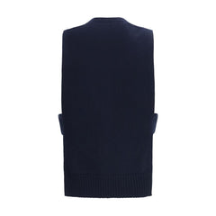 Miu Miu Blue Cashmere Sleeveles Sweater