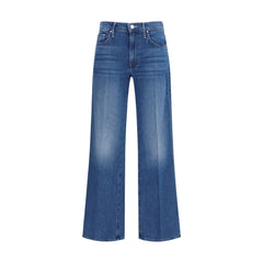 Mother Denim Blaue Baumwoll-Jeans mit lockerer Passform