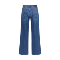 Mother Denim Blaue Baumwoll-Jeans mit lockerer Passform