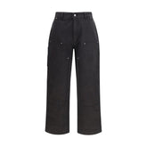 Represent Black Cotton Casual Pants