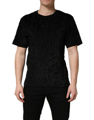 Dolce & Gabbana Schwarzes DG Mania Logo Print Freizeit T-Shirt