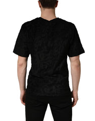 Dolce & Gabbana Schwarzes DG Mania Logo Print Freizeit T-Shirt