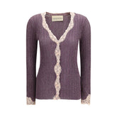 Valentino Garavani Purple Viscose Cardigan
