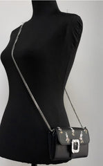 Kate Spade X Disney Black Leather Minnie Mouse Wallet Crossbody Bag