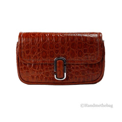 Marc Jacobs The Mini Shoulder Bag Gewürzbravn Geprägte Leder Umhängetasche