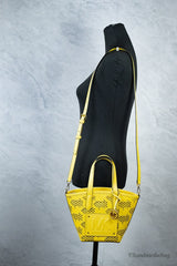 Michael Kors Kimber Small Daffodil Leder 2-in-1 Reißverschluss Tote Messenger Bag Handtasche