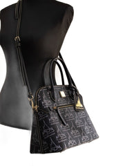 Dooney & Bourke Black Walt Disney World 50th Anniversary Leather Satchel Handbag