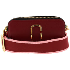 Marc Jacobs Snapshot Umhängetasche aus Leder – Rot Multi