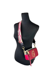 Marc Jacobs Snapshot Umhängetasche aus Leder – Rot Multi