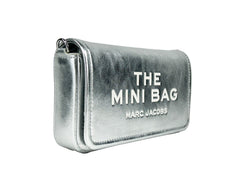 Marc Jacobs The Metallic Leather Chain Mini Bag - Silber