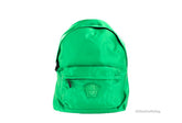 Versace Großer Schulrucksack aus hellgrünem Nylon mit Medusa