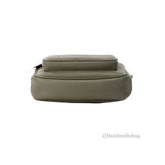 Burberry Small Branded Dark Fern Green Grainy Leather Camera Crossbody Bag