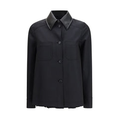 Max Mara Black Polyester Pattern Shirt