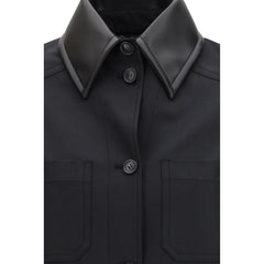 Max Mara Black Polyester Pattern Shirt