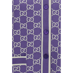Gucci Purple Cotton Cardigan