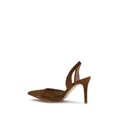 Gianvito Rossi Braune Pumps aus Kalbsleder Bos Taurus mit hohem Absatz