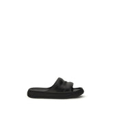 Moncler schwarze Gummi-Sandalen