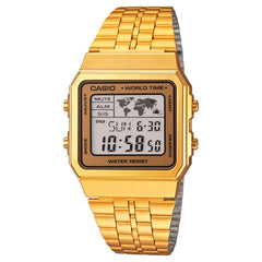 Casio Digitaluhr aus goldenem Edelstahl