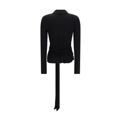 Ganni Black Recycled Polyester Shirt
