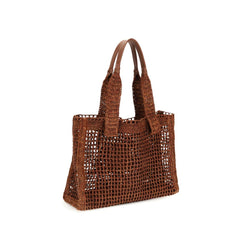 Chloé Brown Raffia-Schultertasche
