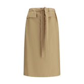 Fabiana Filippi Beige Cotton Midi Skirt