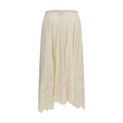 Fabiana Filippi Beige Cotton Long Skirt