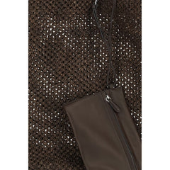The Row Brown Raffia Shoulder Bag