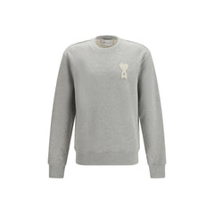 Ami Paris Gray Cotton Sweatshirt