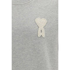 Ami Paris Gray Cotton Sweatshirt