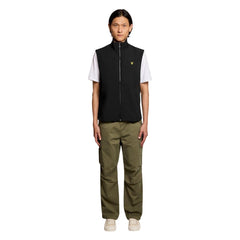 Lyle & Scott Schwarze ärmellose Polyesterjacke