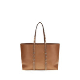 Valentino Garavani Brown Calf Leather Bos Taurus Shoulder Bag