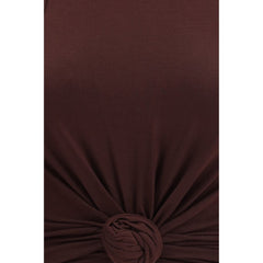 Magda Butrym Brown Cotton Sleeveles T-Shirt