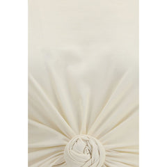 Magda Butrym Beige Cotton Sleeveles T-Shirt