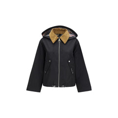 Barbour Black Cotton Rain Coat