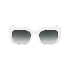 Longchamp – Weiße Acetat-Sonnenbrille