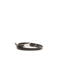 The Row Brown Calf Leather Bos Taurus Thin Belt