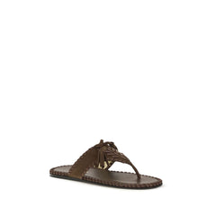 Prada Sandalen aus braunem Kalbsleder Bos Taurus