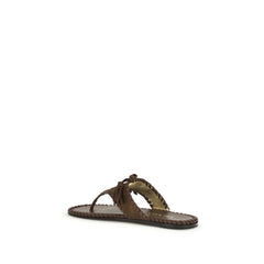 Prada Sandalen aus braunem Kalbsleder Bos Taurus