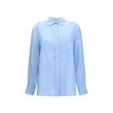 Lardini Blue Linen Dress Shirt