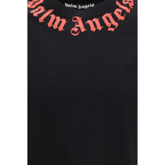 Palm Angels Schwarzes Baumwoll-T-Shirt